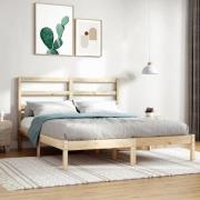 vidaXL Sängram utan madrass 140x190 cm massiv furu