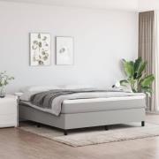 vidaXL Sängram utan madrass ljusgrå 160x200 cm tyg