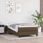 vidaXL Sängram utan madrass mörkbrun 90x190 cm tyg