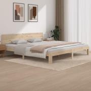 vidaXL Sängram massiv furu 200x200 cm