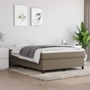 vidaXL Boxspring-sängram taupe 140x200 cm tyg