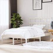 vidaXL Sängram vit massiv furu 120x200 cm