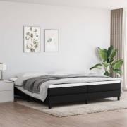 vidaXL Boxspring-sängram svart 200x200 cm tyg