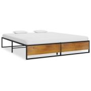 vidaXL Sängram utan madrass svart metall 180x200 cm
