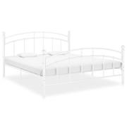 vidaXL Sängram vit metall 160x200 cm