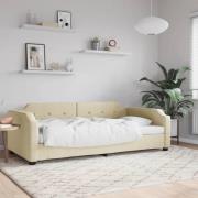 vidaXL Dagbädd gräddvit 80x200 cm tyg
