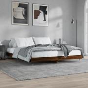 vidaXL Sängram utan madrass brun ek 160x200 cm konstruerad trä