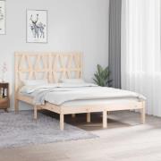 vidaXL Sängram massiv furu 120x190 cm
