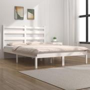 vidaXL Sängram vit massiv furu 120x200 cm