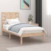 vidaXL Sängram massivt trä 75x190 cm