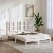 vidaXL Sängram utan madrass vit 120x200 cm massiv furu