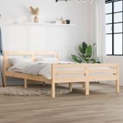 vidaXL Sängram utan madrass massivt trä 120x200cm