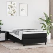 vidaXL Sängram utan madrass svart 90x200 cm tyg