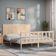 vidaXL Sängram utan madrass 160x200 cm massiv furu
