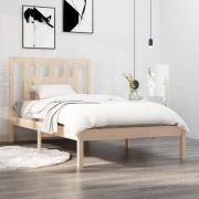 vidaXL Sängram massiv furu 90x200 cm