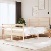 vidaXL Sängram massiv furu 140x190 cm