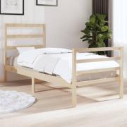 vidaXL Sängram massiv furu 90x190 cm