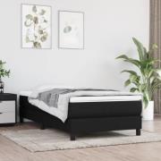 vidaXL Sängram utan madrass svart 90x190cm tyg