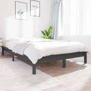 vidaXL Sängram grå 120x200 cm massiv furu