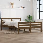 vidaXL Sängram honungsbrun massivt trä 150x200 cm