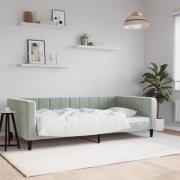 vidaXL Dagbädd ljusgrå 100x200 cm sammet