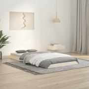 vidaXL Sängram 90x190 cm massiv furu vit