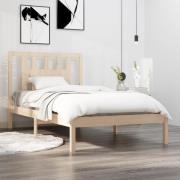 vidaXL Sängram massiv furu 100x200 cm
