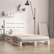 vidaXL Sängram utan madrass vit 75x190 cm massiv furu