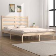 vidaXL Sängram massiv furu 140x190 cm