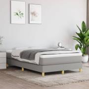 vidaXL Sängram utan madrass ljusgrå 120x200 cm tyg