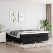 vidaXL Boxspring-sängram svart 180x200 cm tyg