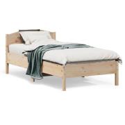 vidaXL Sängram utan madrass 75x190 cm massiv furu