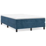 vidaXL Ramsäng med madrass mörkblå 120x190 cm sammet