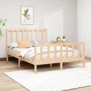 vidaXL Sängram utan madrass 140x190 cm massiv furu