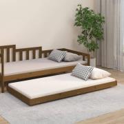 vidaXL Dagbädd honungsbrun 75x190 cm massiv furu
