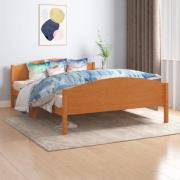 vidaXL Sängram utan madrass honungsbrun massiv furu 160x200 cm