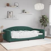 vidaXL Dagbädd mörkgrön 100x200 cm sammet