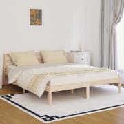 vidaXL Sängram massiv furu 160x200 cm