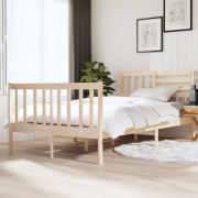 vidaXL Sängram massiv furu 120x190 cm
