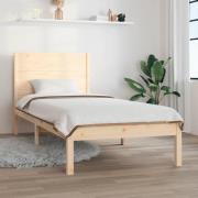 vidaXL Sängram utan madrass 100x200 cm massiv furu