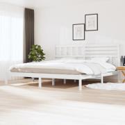 vidaXL Sängram utan madrass vit 180x200 cm massiv furu