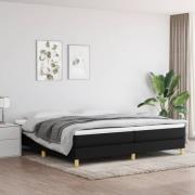 vidaXL Sängram utan madrass svart 200x200 cm tyg