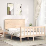 vidaXL Sängram utan madrass 120x200 cm massiv furu