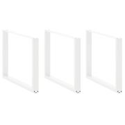 vidaXL Matbordsben U-formad 2 st vit 100x(72-73) cm stål