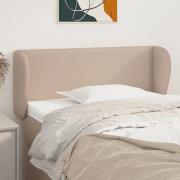 vidaXL Sänggavel med kanter cappuccino 83x23x78/88 cm konstläder