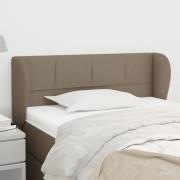 vidaXL Sänggavel med kanter taupe 83x23x78/88 cm tyg