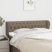 vidaXL Sänggavel med kanter taupe 163x23x78/88 cm tyg
