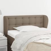vidaXL Sänggavel med kanter taupe 93x23x78/88 cm tyg