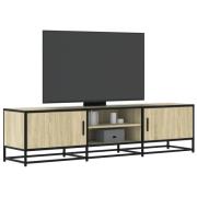 vidaXL Tv-bänk sonoma-ek 160x35x41 cm konstruerat trä och metall