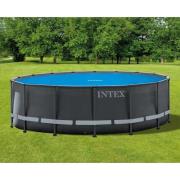 Intex Poolöverdrag solenergi blå 470 cm polyeten